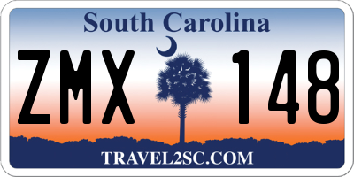 SC license plate ZMX148
