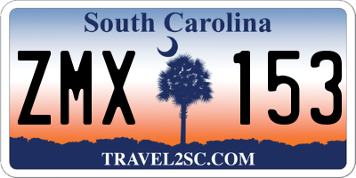 SC license plate ZMX153