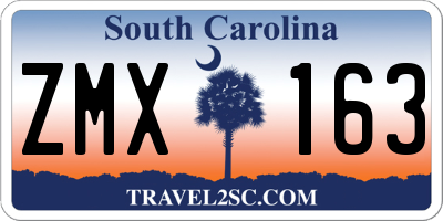 SC license plate ZMX163