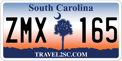 SC license plate ZMX165