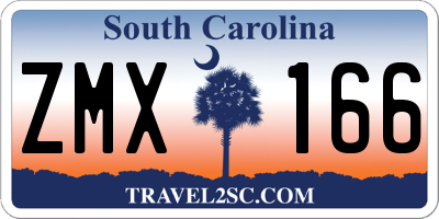 SC license plate ZMX166