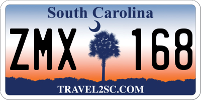 SC license plate ZMX168