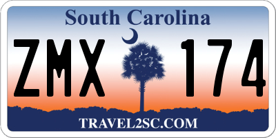 SC license plate ZMX174