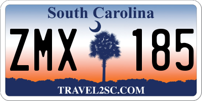 SC license plate ZMX185