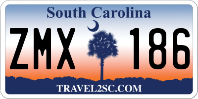 SC license plate ZMX186