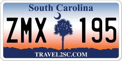 SC license plate ZMX195