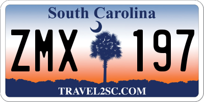 SC license plate ZMX197