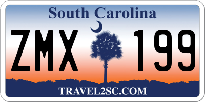 SC license plate ZMX199