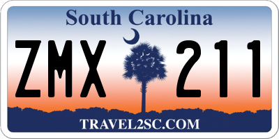 SC license plate ZMX211