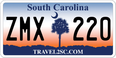SC license plate ZMX220