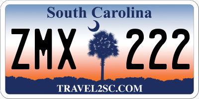 SC license plate ZMX222