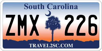 SC license plate ZMX226