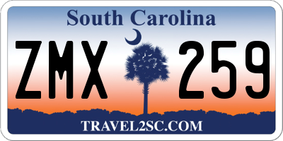 SC license plate ZMX259
