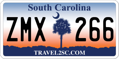 SC license plate ZMX266