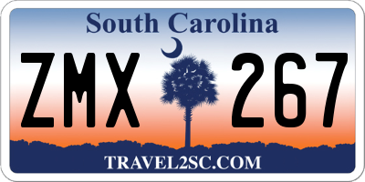 SC license plate ZMX267