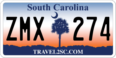 SC license plate ZMX274