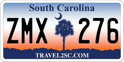 SC license plate ZMX276