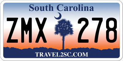 SC license plate ZMX278