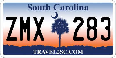 SC license plate ZMX283