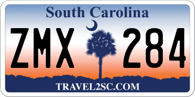 SC license plate ZMX284