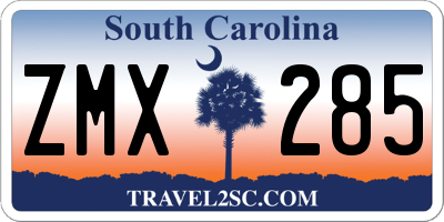 SC license plate ZMX285
