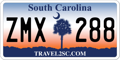 SC license plate ZMX288