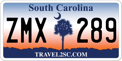 SC license plate ZMX289
