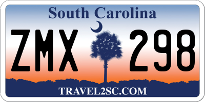 SC license plate ZMX298