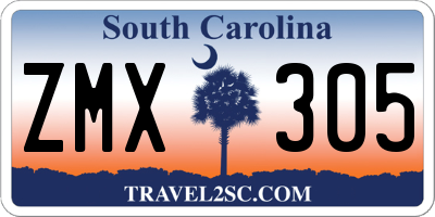 SC license plate ZMX305
