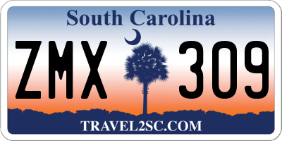 SC license plate ZMX309