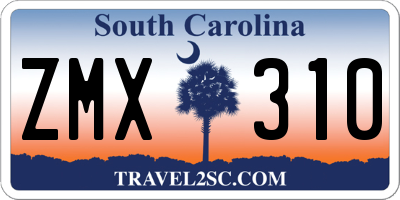 SC license plate ZMX310