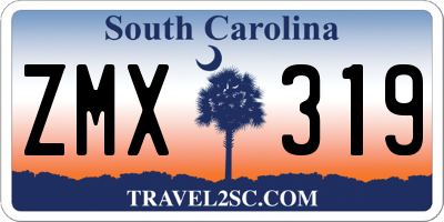 SC license plate ZMX319