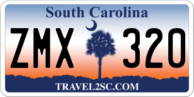 SC license plate ZMX320