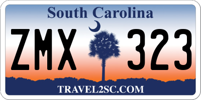 SC license plate ZMX323