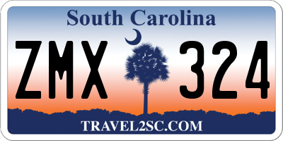 SC license plate ZMX324