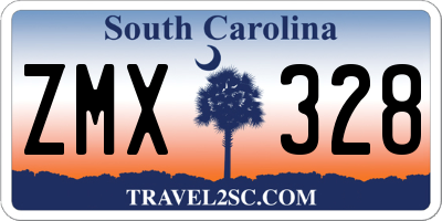 SC license plate ZMX328