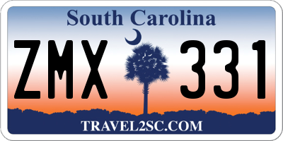 SC license plate ZMX331
