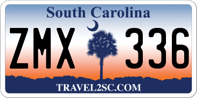 SC license plate ZMX336