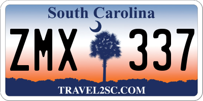 SC license plate ZMX337