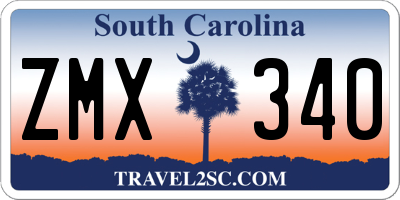SC license plate ZMX340