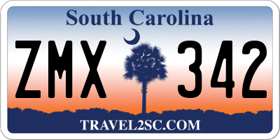 SC license plate ZMX342
