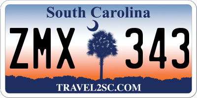 SC license plate ZMX343