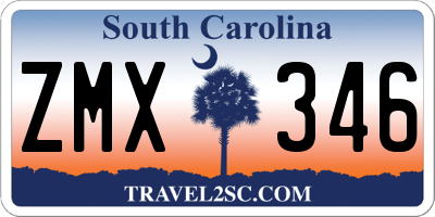 SC license plate ZMX346