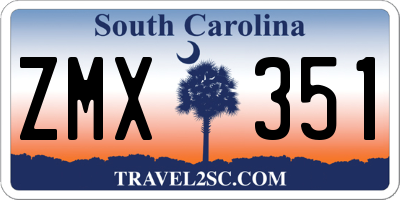 SC license plate ZMX351