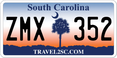 SC license plate ZMX352