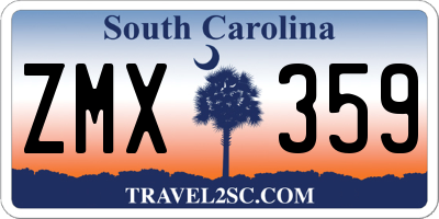 SC license plate ZMX359