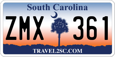 SC license plate ZMX361