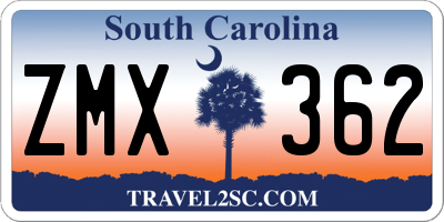 SC license plate ZMX362
