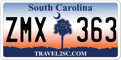 SC license plate ZMX363