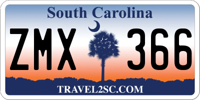 SC license plate ZMX366